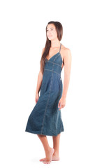 Beautiful woman in studio