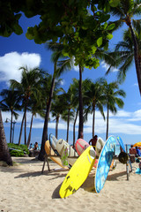 Obraz na płótnie Canvas Waikiki Beach, Honolulu, Oahu, Hawaii..