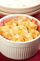 Strawberry Rhubarb Cobbler