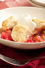 Strawberry Rhubarb Cobbler