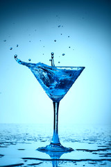blue coctail splash