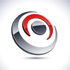 Abstract 3d round icon.