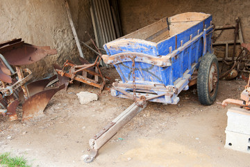 Obraz premium Interior of old French barn