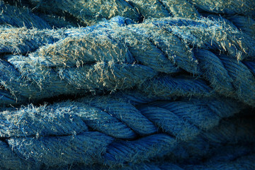 Old blue rope