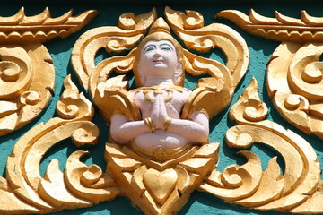 art on archway of Wat Nong Tum Boa Yai, Borabue, Mahasarakam