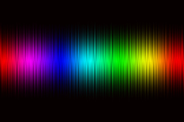 虹色のイメージとクリスマスイルミネーション