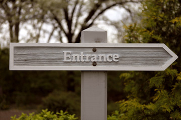Entrance sign