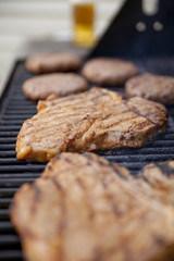 Grilling meat