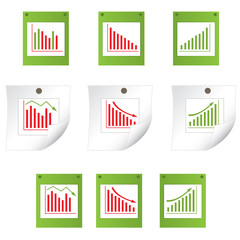 Set of business statistics. vector  illustration