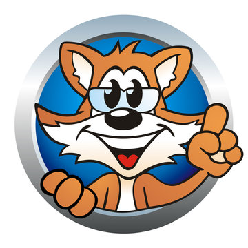 Schlauer Fuchs Button