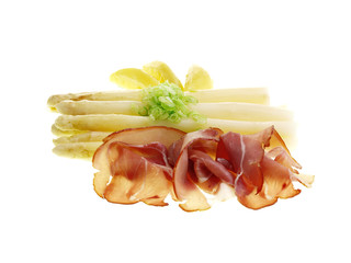 ham with asparagus and salt potatoes