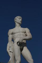 Fototapeta na wymiar Roma, statua dello stadio dei marmi