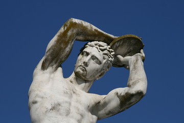 Roma, statua dello stadio dei marmi - obrazy, fototapety, plakaty