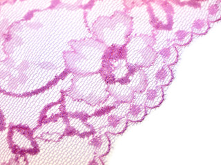 behind the pink sheer lace