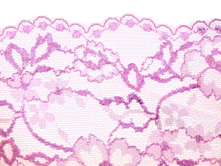 behind the pink sheer lace