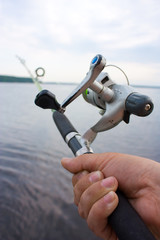 Spinning in his hand