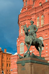 Fototapeta na wymiar Marszałek ¯ukow konny pomnik w Moskwie, Rosja