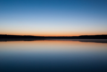 Lake in the sunset