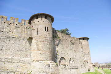 Fototapeta na wymiar Cité médiévale de Carcassonne