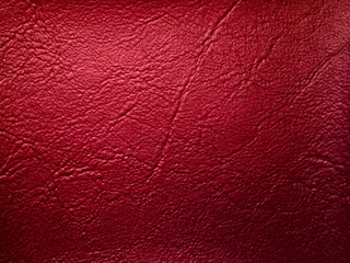 Rolgordijnen Rode kunstleren achtergrond © nuttakit