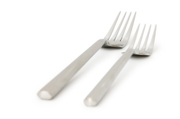 Table utensils isolated on the white
