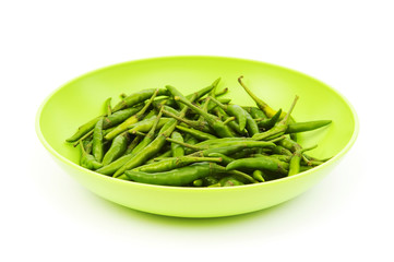 Hot peppers isolated on the white background