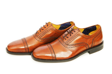 Male shoes isolated on the white background