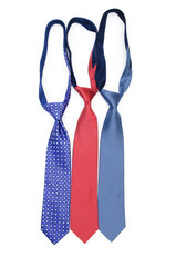 Silk tie isolated on the white background