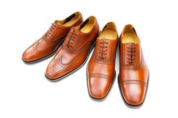 Male shoes isolated on the white background