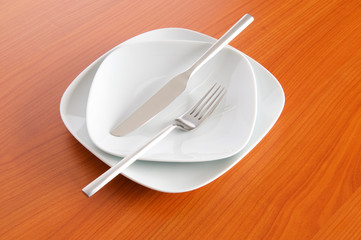 Set of utensils arranged on the table