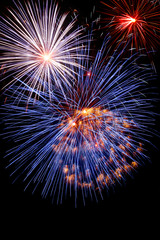 Fireworks red-white-blue