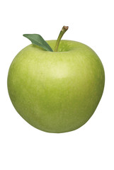 Apfel grün mit Blatt