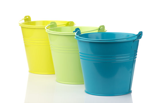 Colorful buckets