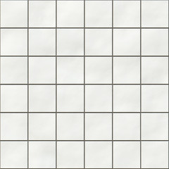 Seamless white square tiles texture