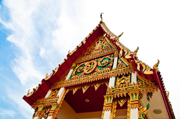 The temple at samutprakarn province