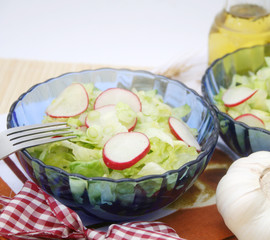 grüner salat mit Radieschen