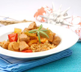 fleisch mit gemüse
