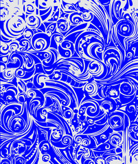 Blaues florales Muster