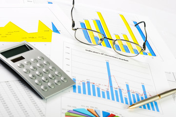 Obraz premium charts and graphs of sales