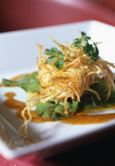 paillasson de pomme de terre aux langoustines