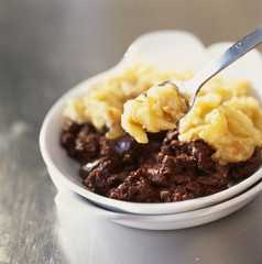 crumble pomme-boudin noir