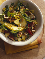 salade de magrets fumés aux deux poires