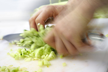 découpe de concombre