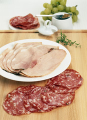 jambon blanc au poivre et rosette