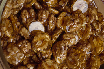 noix enrobées de caramel