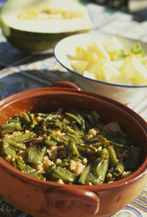 cassolette de gratinée de pommes de terre aux poivrons verts