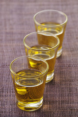 verres d'huile d'olive