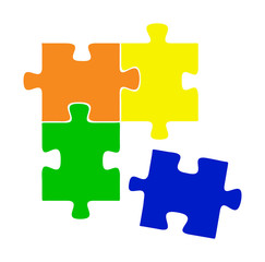 Fototapeta premium Vector puzzle