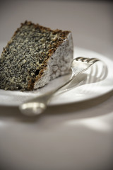 part de gâteau au pavot