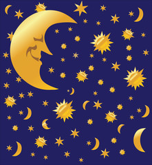 Obraz na płótnie Canvas night sky background, vector
